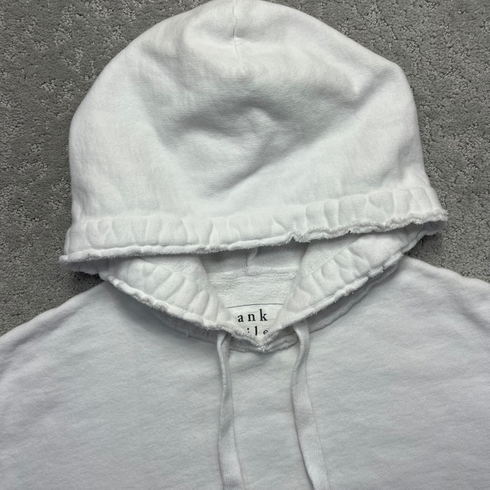 Frank & Eileen Hoodie Womens Small White Tee Lab Terry Sweatshirt Kane Capelet - Picture 7 of 15